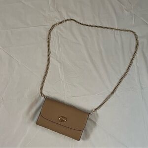 Coach Chain Crossbody Bag Signature Leather